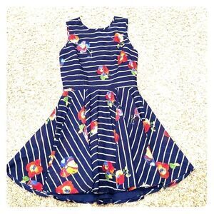 Maison Jules Medium Floral Striped Dress